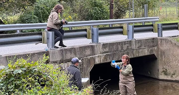 Water testing at Kreutz Creek