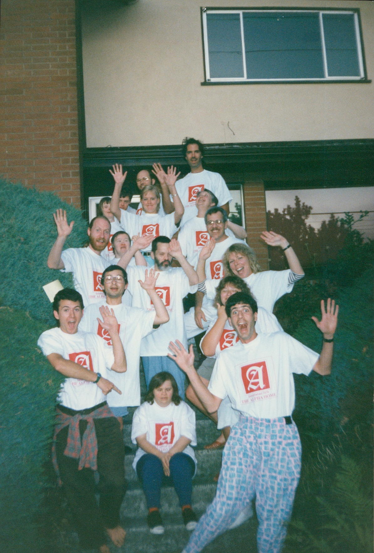 Group of people in front of first alpha home