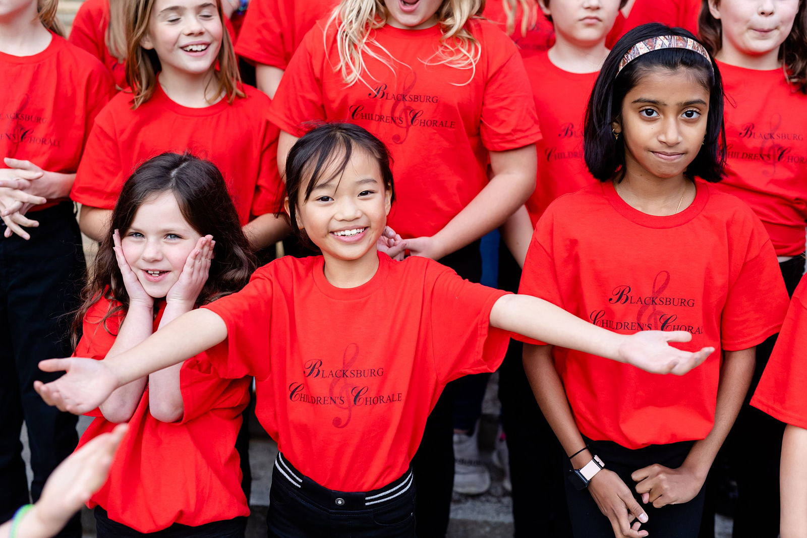Children in the Blacksburg Children's Chorale