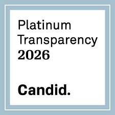 We earned Candid's Platinum Seal of Transparency which builds trust with donors.