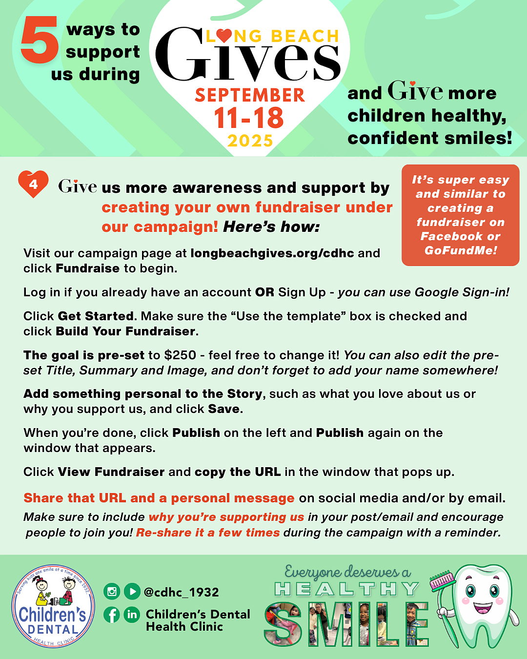 5 ways to support us during Long Beach Give - number 4. Here's how: