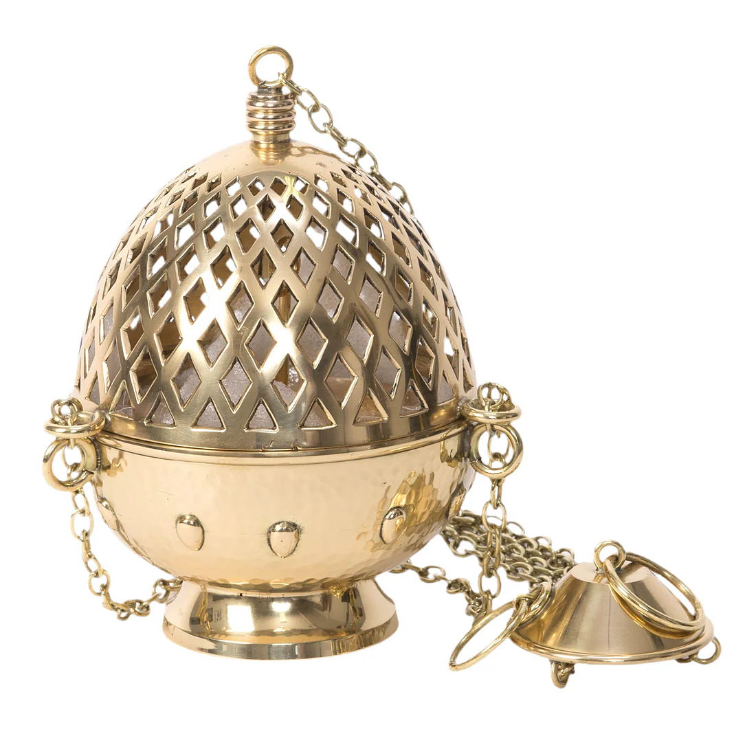 A gold bowl with a spoonAI-generated content may be incorrect.