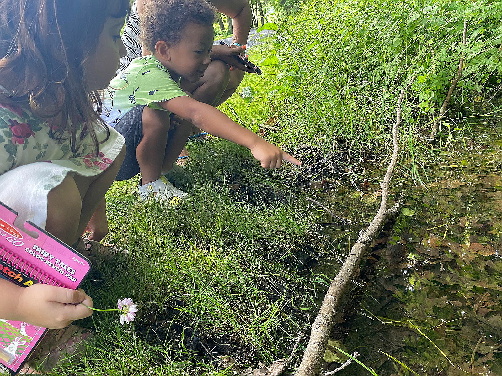 Hunting for frogs at the ForEvergreen Nature Preserve