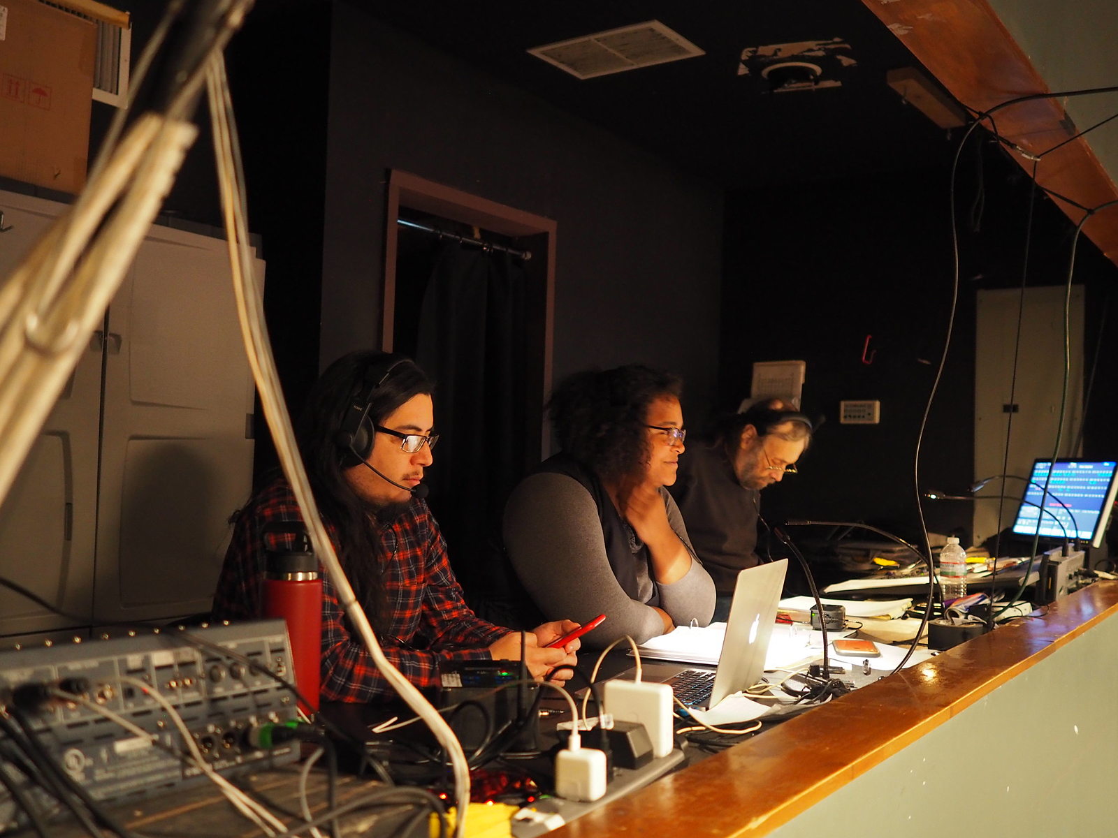  Tech Booth during Don’t Feed the Indians: Written and Directed by Murielle Borst-Tarrant. Photo Credit: Jenny Zander
