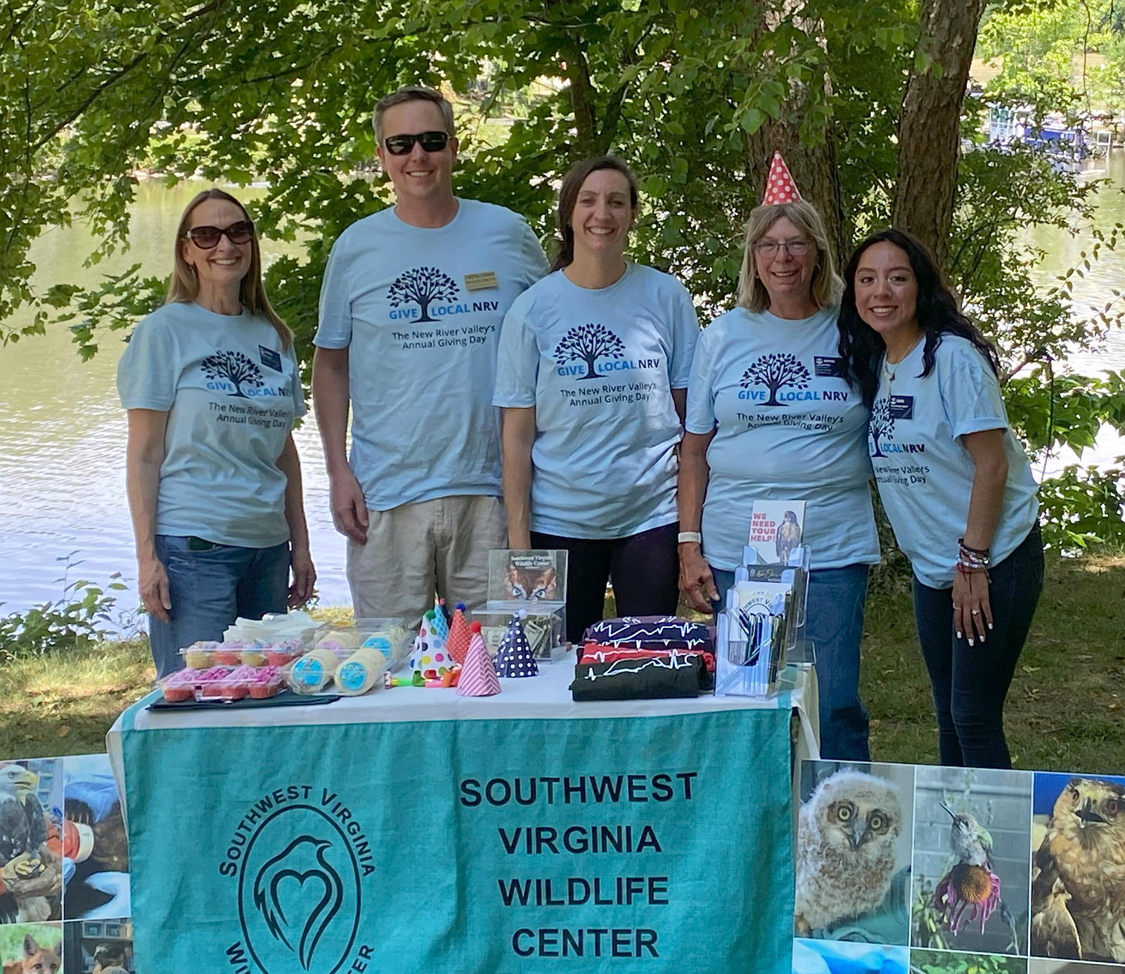 Southwest Virginia Wildlife Center and CFNRV team members celebrate the 2024 Giving Day