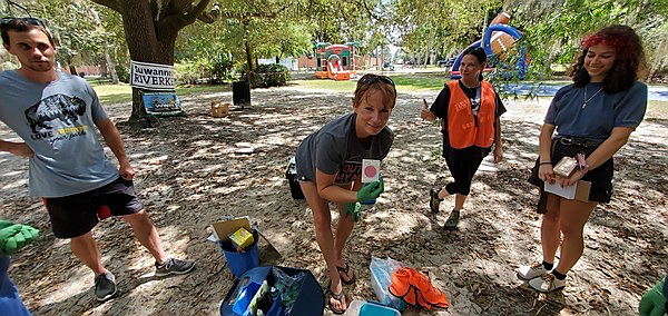 600x284 Suzy with a Petrifilm, Test kit, in Water Quality Testing Training @ SGRC, by John S. Quarterman, for WWALS.net, 14 September 2019