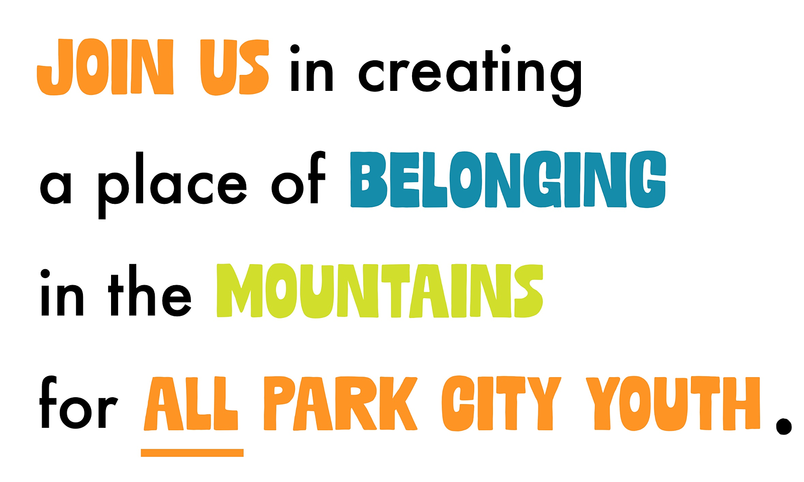 SOS Outreach: Join us in creating a place of belonging in the mountains for all Park City youth.