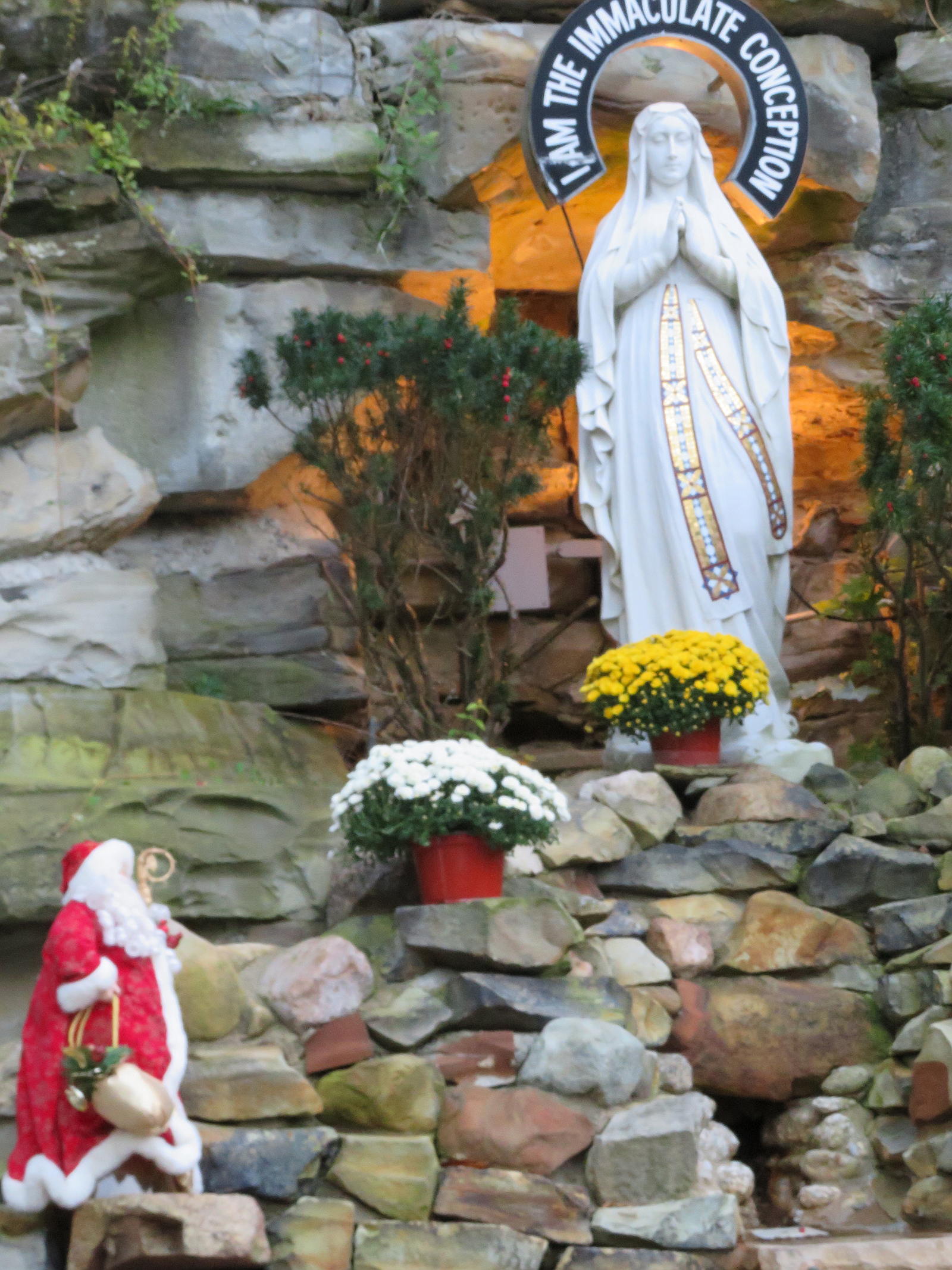 Santa's Visit at Our Lady of Lourdes Shrine