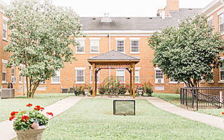 exterior photo of brick adult day care facility