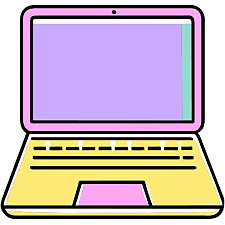 pastel colored laptop