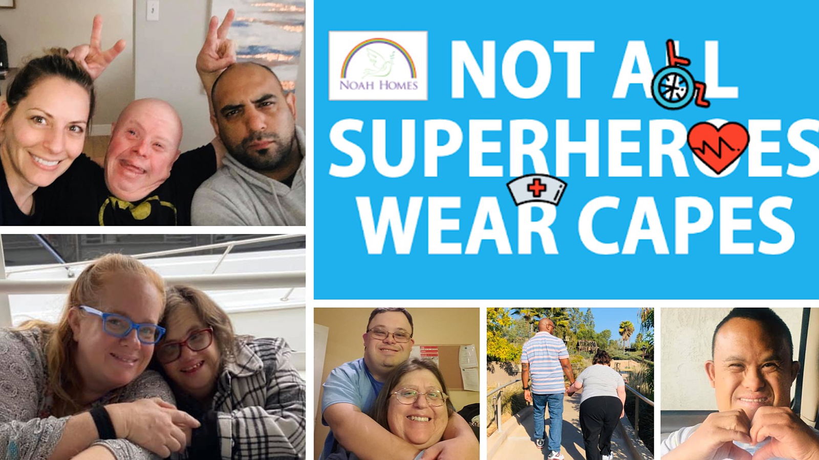Images of caregivers and the people they are taking care of